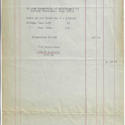 Canadian National Railways: Expense from From Algoma Eastern Railway: Cost of Maintaining Sudbury Terminals (4 of 4)