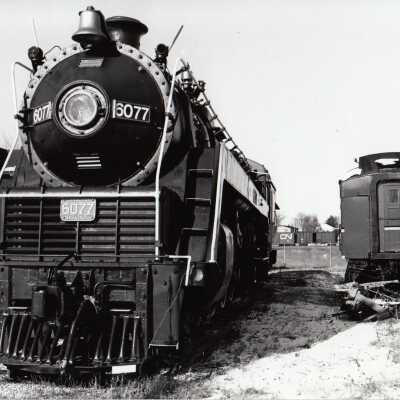 Photograph - Steam locomotive no. 6077