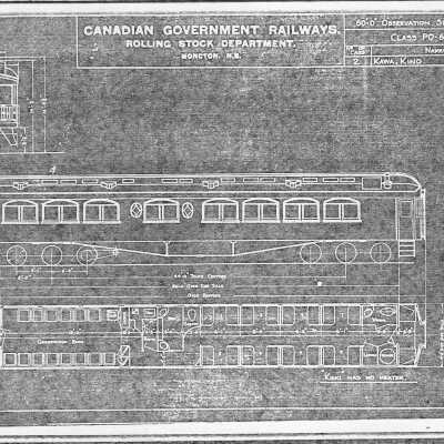 Set of Canadian Government Railway Rolling Stock Blueprints for Sleeping Cars (Set of 28)