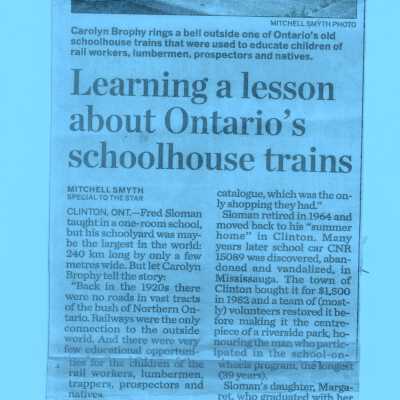 Learning a Lesson about Ontario's Schoolhouse Trains