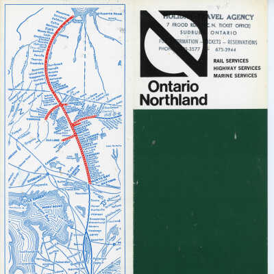 Ontario Northland Rail Services/ Highway Services/ Boat Lines Schedule, Effective June 5 to October 29th, 1966