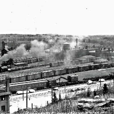 Photograph, CNR Yard, Roundhouse, Hornepayne, Ontario