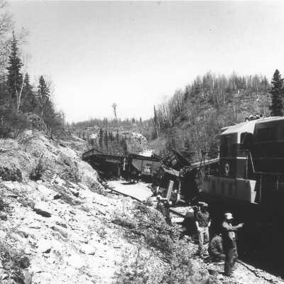 Photograph, Algoma Central Train Wreck.