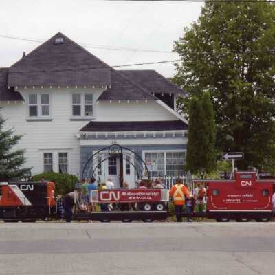 Photograph, Little Obie loading Passangers, Capreol Days 2013.