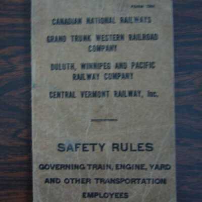 Canadian National Railways Safety Rules Governing Train, Engine, Yard and Other Transportation Employees
