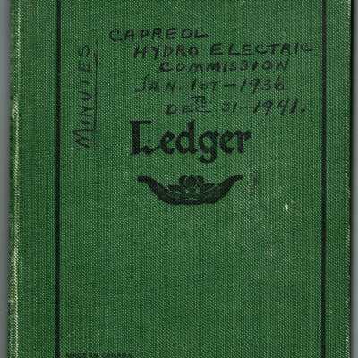 Capreol Hydro Electric Commission Minute Log/Ledger