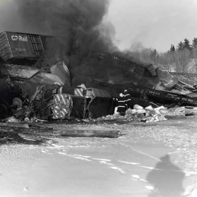 Photograph, Ontario Provincial Police, CPR Wreck Photographs.