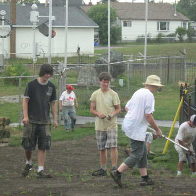 Photograph, NORMHC, Sod Laying, Garden of Life.