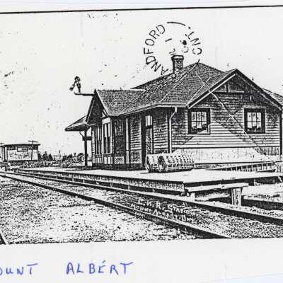Photograph, CNR Mount Albert Station, Mount Albert, Ontario.