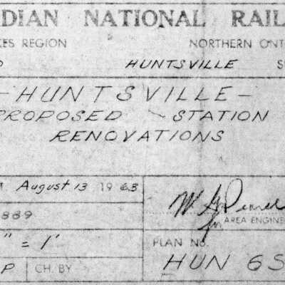 Canadian National: Plan Showing the Proposed Station Renovations at the Huntsville Station