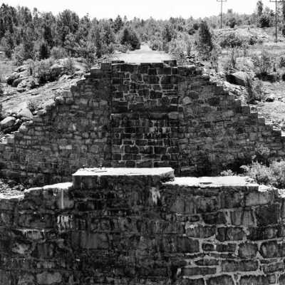 Photograph - Remains of Algoma Eastern Railway bridge over Vermillion River