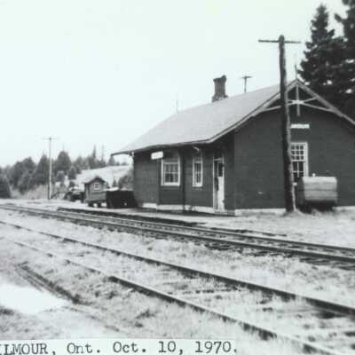 Photograph, CNR Station at Gilmour, Ontario, October 10th, 1970.