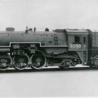 Photograph, Canadian National Steam Locomotive 6058