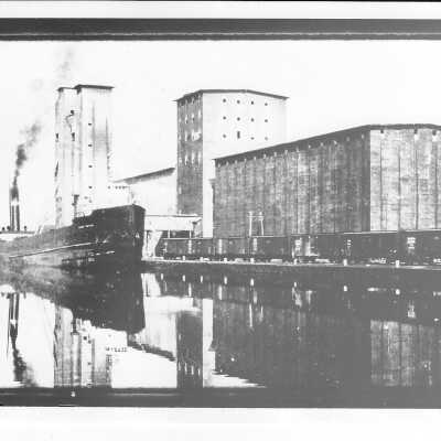 Photograph of Depot Harbour Showing the Grain Elevators