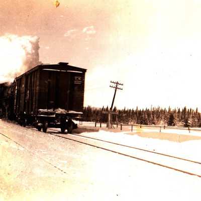 Photograph, CNR Train, Pagwachuan Station, Caramat Subdivision.
