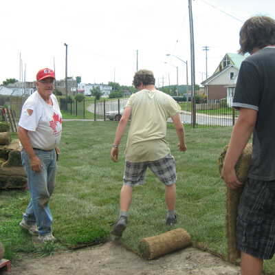 Photograph, NORMHC, Sod Laying, Garden of Life.