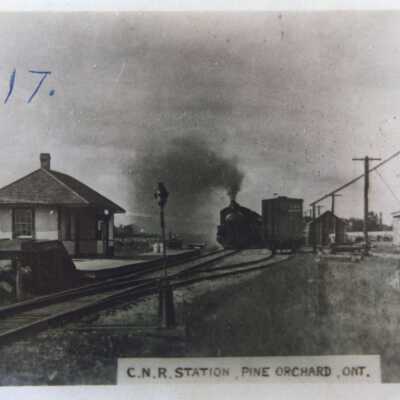 Photograph, CNR Pine Orchard Station, Pine Orchard, Ontario.