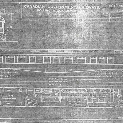 Canadian Government Railways Rolling Stock Blueprints for a Private Car