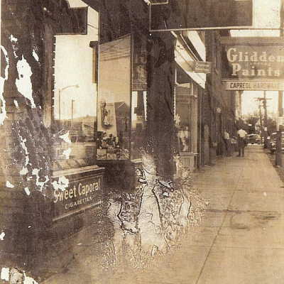 Photograph, I.R. Douglas Drug Store, Capreol, Ontario.