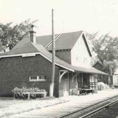 Photograph, CNR Station at Elmsdale, Nova Scotia.