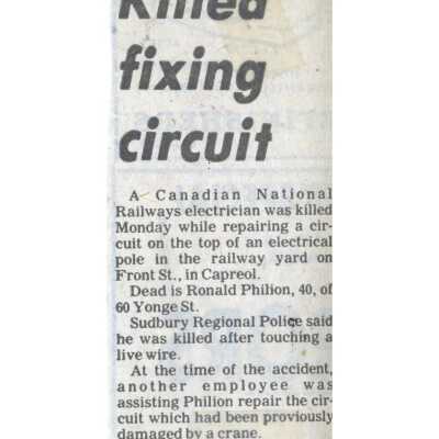 Document, Obituary, Ronald Philion.