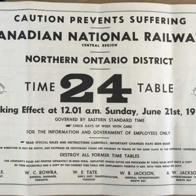 Canadian National Railways, Central Region, Montreal District, including Berlin, Lewiston and Norway Subdivisions (Lines in New England), Timetable 24, 1950