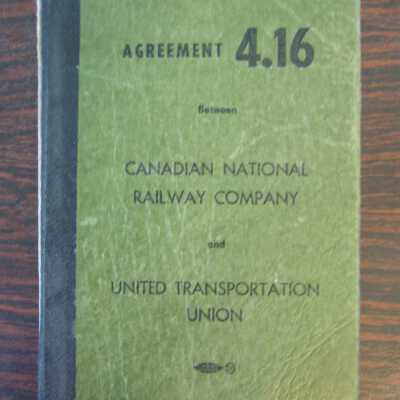 Agreement 4.16 between Canadian National Railway Company and United Transportation Union