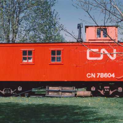 Photograph, CNR Caboose 78604, Thamesford, Ontario.