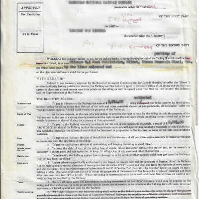 Canadian National: Industrial Siding Agreement between Canadian National and Lowphos Ore Limited