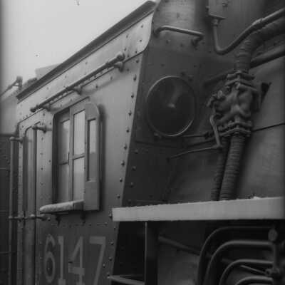 Photograph, Canadian National Railways (CNR) Locomotive 6147 - windshield cleaner.