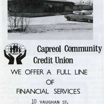 Photograph, Capreol Community Credit Union, Capreol, Ontario.