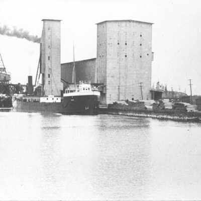 Photograph of Depot Harbour Showing the Grand Trunk Grain Elevators