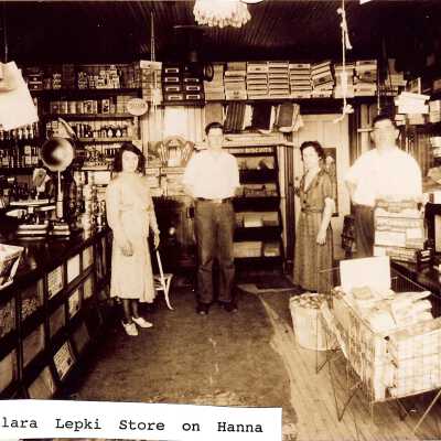 Photograph, Leo and Clara Lepki, Lepki Store, Capreol, Ontario.