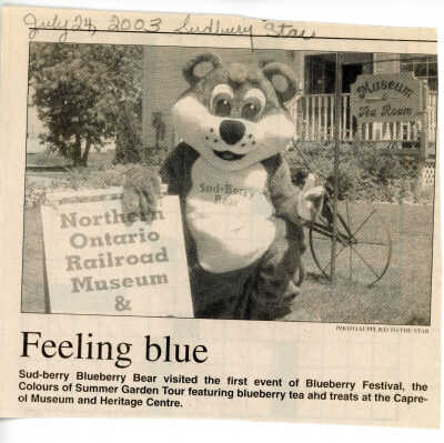 "Feeling Blue" In the Sudbury Star