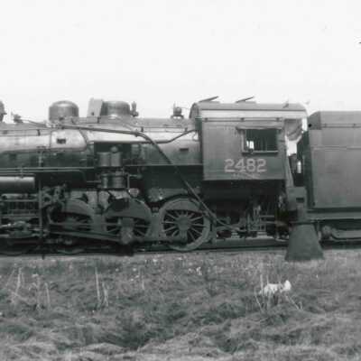 Photograph, Canadian National Steam Locomotive 2482