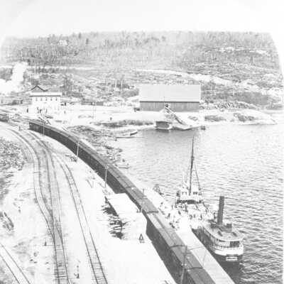 Photograph of Depot Harbour Showing the Railway Office