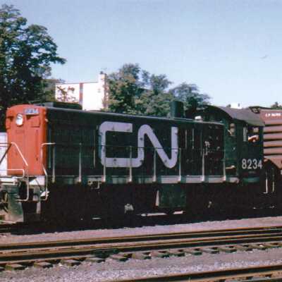 Photograph - Canadian National 8234 Yard Switcher and Boxcar