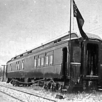 Photograph of the McKay's Canadian National School Car, CN School Car No. 4, circa 1936