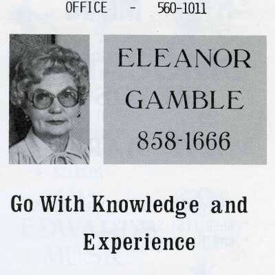 Photograph, Eleanor Gamble, Century 21 Northbury Limited, Capreol, Ontario.