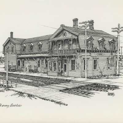 Photograph, CNR Station at Charny, Quebec.