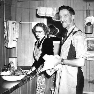 Photograph, 1945, Angus & Helen McKay T&NO School Car.