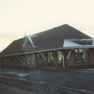 Photograph, CNR Station at Sackville, Nova Scotia.