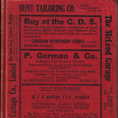 Vernon’s City of Sudbury and Town of Copper Cliff Directory, 1930