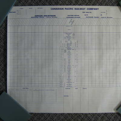 Canadian Pacific Railway Company Time Table form