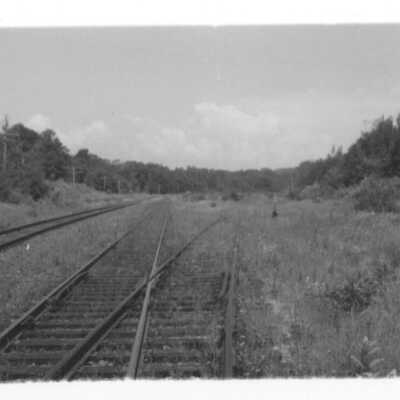 Photograph of the tracks approaching Depot Harbour