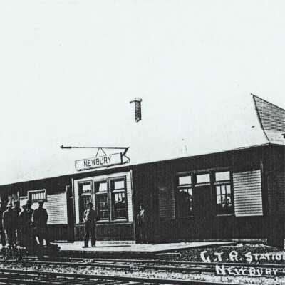 Photograph, CNR Station at Newbury, Ontario.