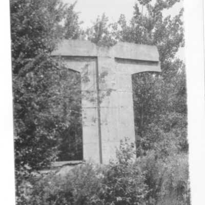 Photograph of the ruins of the Grand Trunk Railway in Depot Harbour