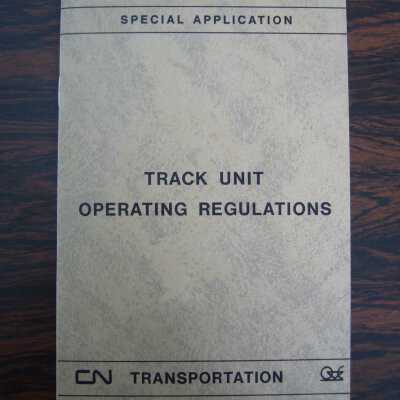 CN Track Unit Operating Regulations, April 1971