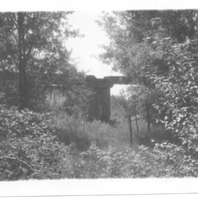 Photograph of the ruins of the Grand Trunk Railway in Depot Harbour