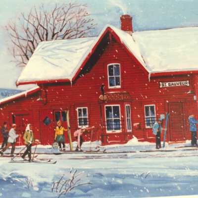 Photograph, CNR Station at St. Sauveur, Quebec.